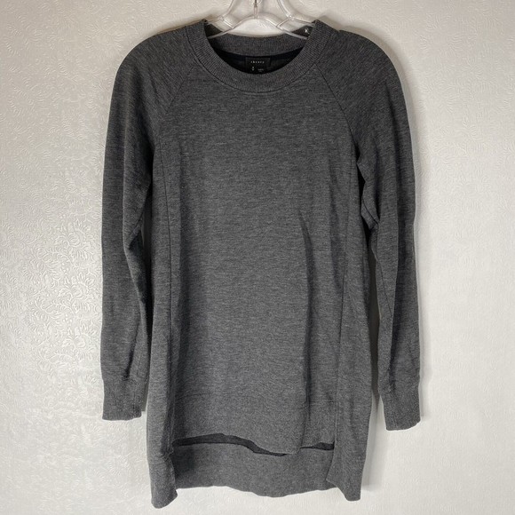 Theory Sz S Gray Knit Crew Neck Tunic - Picture 6 of 8